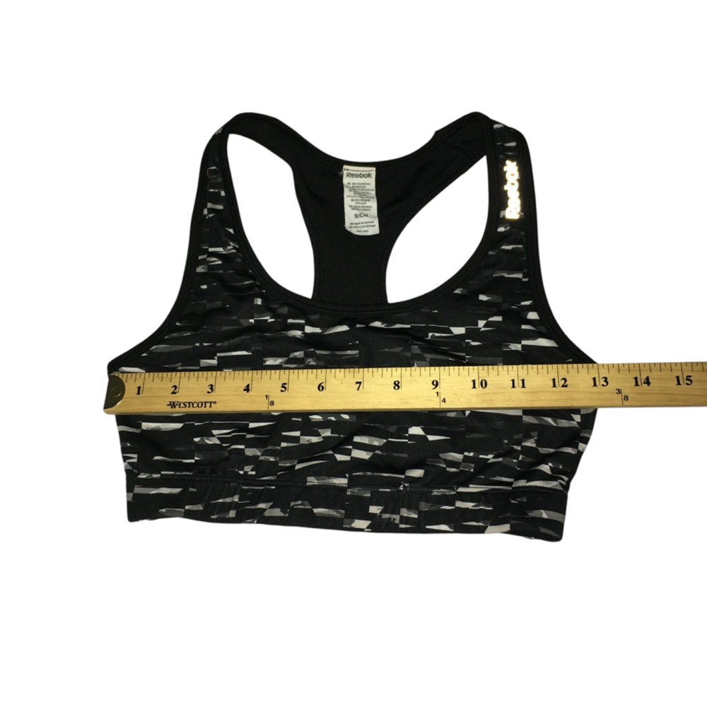 (2) REEBOK Racerback Black Gray Sports Bras - Women’s Small - Picture 8 of 12